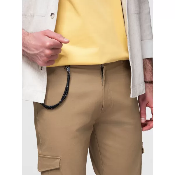  Pánské kalhoty OMBRE P1526 LIGHT BROWN 