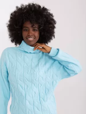 Dámský svetr WOOL FASHION ITALIA AT-SW-23401.97P LIGHT BLUE