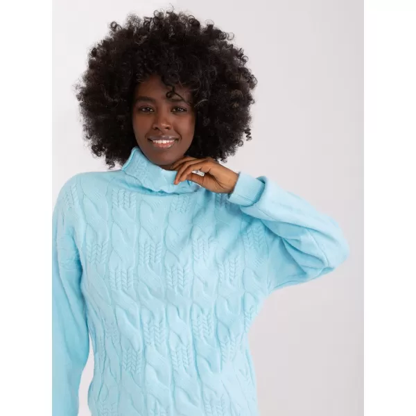  Dámský svetr WOOL FASHION ITALIA AT-SW-23401.97P LIGHT BLUE 