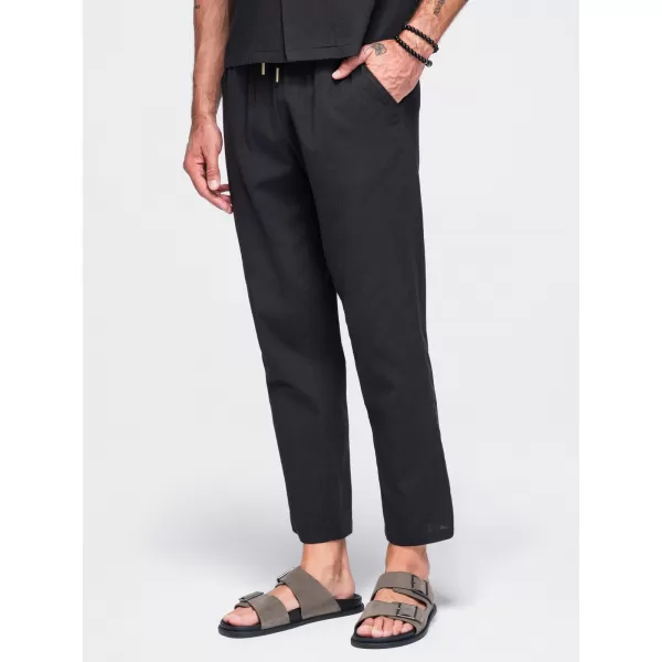  Pánské kalhoty OMBRE OM-PACP-0312 BLACK 