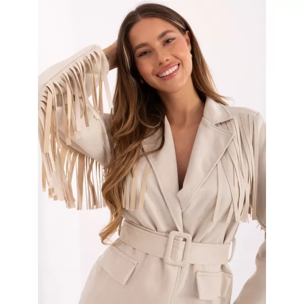  Dámský kabát RUE PARIS IT-PL-5792.33 LIGHT BEIGE 
