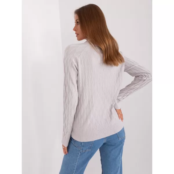  Dámský svetr WOOL FASHION ITALIA AT-SW-2326.37X LIGHT GREY 