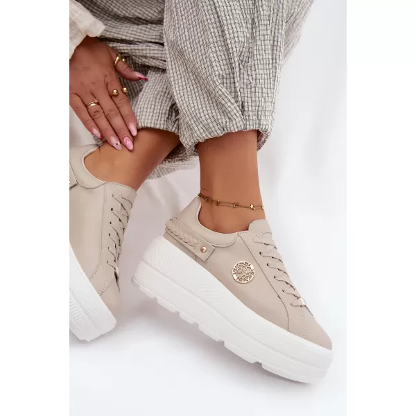  Dámské tenisky D&A LR61-7095 BEIGE 