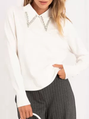 Dámský svetr ITALY MODA IR-SW-57939-2.18 ECRU