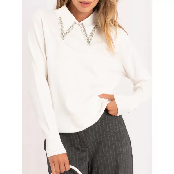  Dámský svetr ITALY MODA IR-SW-57939-2.18 ECRU 