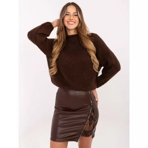  Dámská sukně RUE PARIS IT-SD-FL3019.83 DARK BROWN 