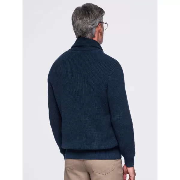 Pánský kardigan OMBRE OM-SWCD-0200 NAVY BLUE 