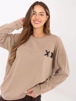 Dámská mikina RELEVANCE RV-BL-A941.58 DARK BEIGE