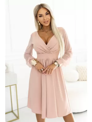 Dámské šaty NUMOCO 657-2 BÉŽOVÁ