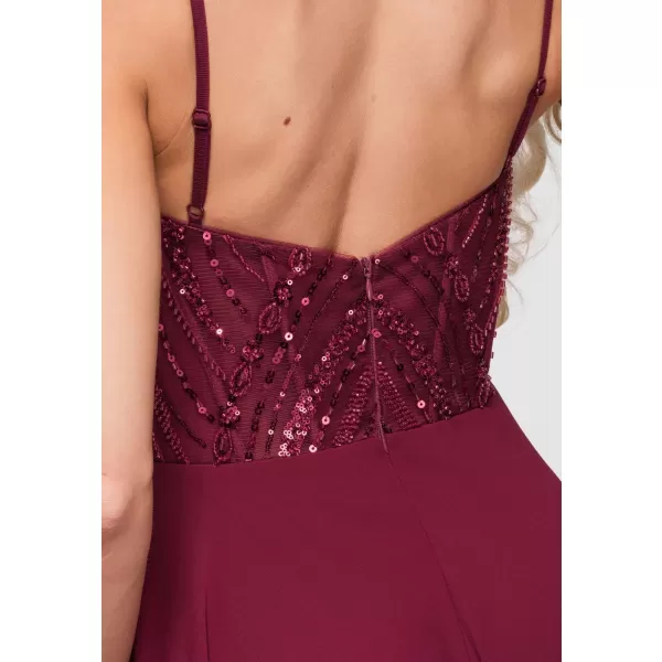  Dámské šaty LARICA LA-OM-DLR374 MAROON 