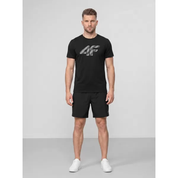  Pánské triko 4F 4FWMM00TTSHM3342 DEEP BLACK 