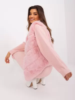 Dámská vesta WOOL FASHION ITALIA AT-KZ-2349.00P BRIGHT PINK