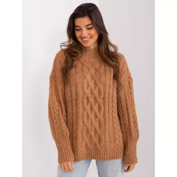  Dámský svetr WOOL FASHION ITALIA AT-SW-2363-2.11P CAMEL 