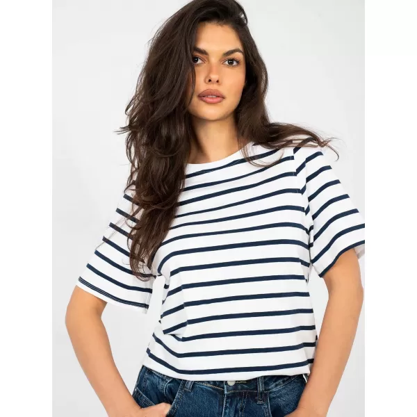  Dámské tričko RUE PARIS RV-TS-A1087.74 WHITE-NAVY 