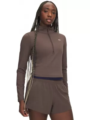 Dámské triko UNDER ARMOUR MOTION 1/2 ZIP 6013775-200 HNĚDÁ