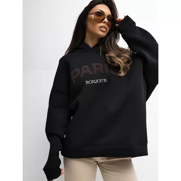  Dámská mikina RUE PARIS RV-BL-A1041.59 NOIRE 