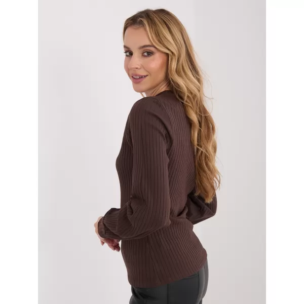  Dámská halenka RUE PARIS RV-BZ-A1051.96 DARK BROWN 