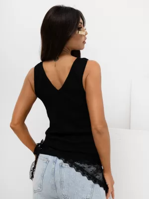 Dámský top RUE PARIS RV-TP-A1438.29 BLACK