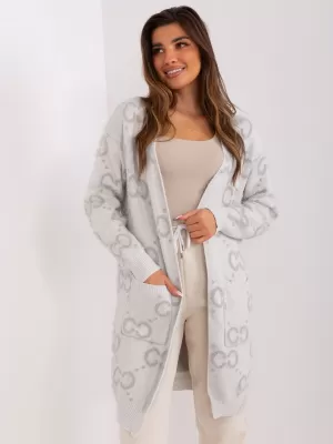 Dámský svetr WOOL FASHION ITALIA AT-SW-23401-A.86 LIGHT GREY
