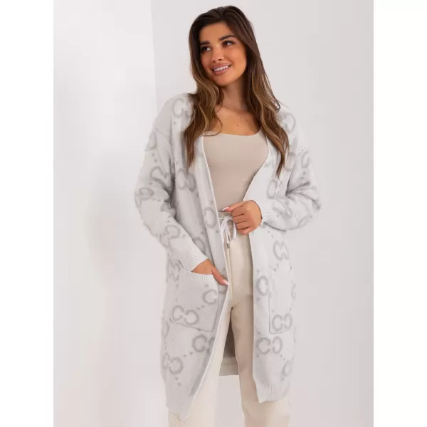  Dámský svetr WOOL FASHION ITALIA AT-SW-23401-A.86 LIGHT GREY 