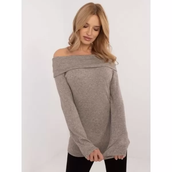  Dámský svetr ITALY MODA DHJ-SW-A2449.33 DARK BEIGE 