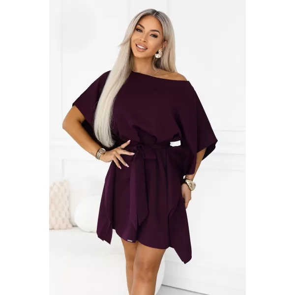  Dámské šaty NUMOCO 287-48 ZRALÁ ŠVESTKA 