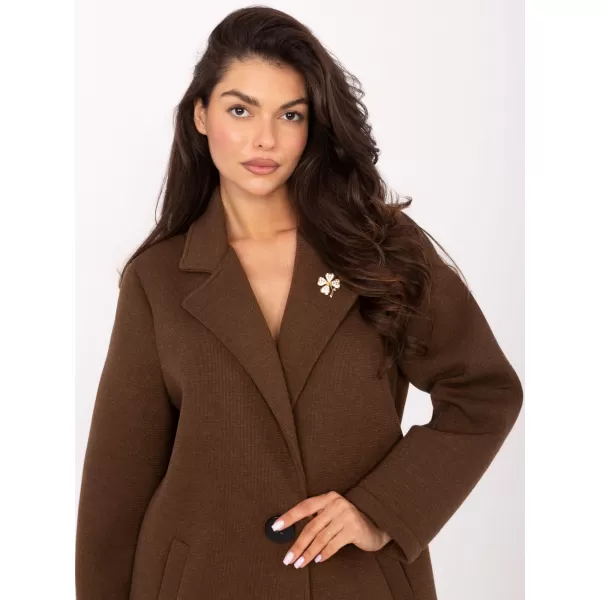  Dámský kabát RUE PARIS IT-PL-FL8153.60 BROWN 