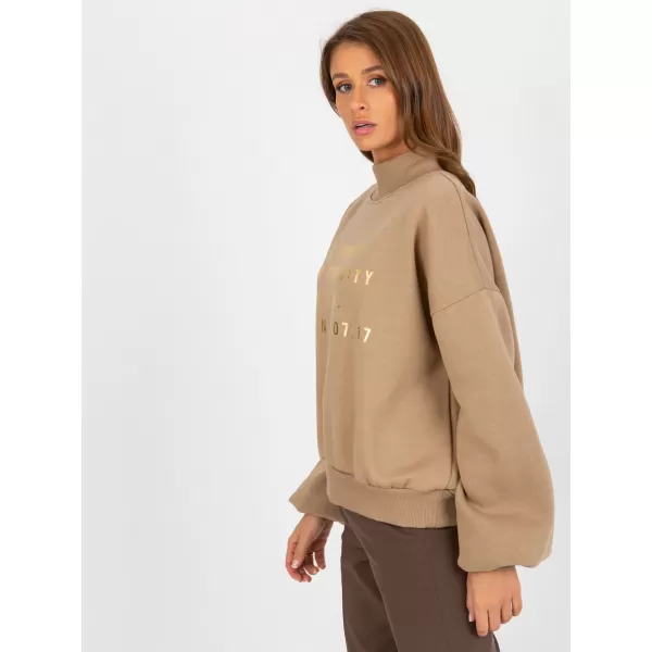  Dámská mikina EX MODA EM-BL-643.39X DARK BEIGE 