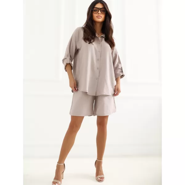  Dámský komplet RUE PARIS IT-KMPL-10365.04 DARK BEIGE 