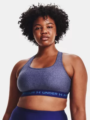 Dámská podprsenka UNDER ARMOUR CROSSBACK MID HEATHER BRA 1361036-415 MODRÁ