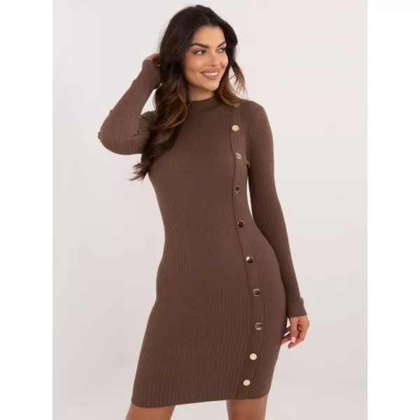  Dámské šaty WOOL FASHION ITALIA AT-SK-2345-2.32 BROWN 