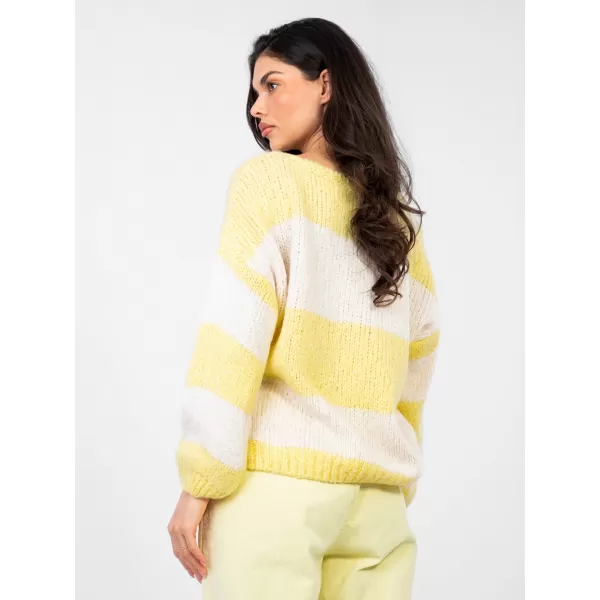  Dámský svetr ITALY MODA MI-SW-0203.71 BRIGHT YELLOW 
