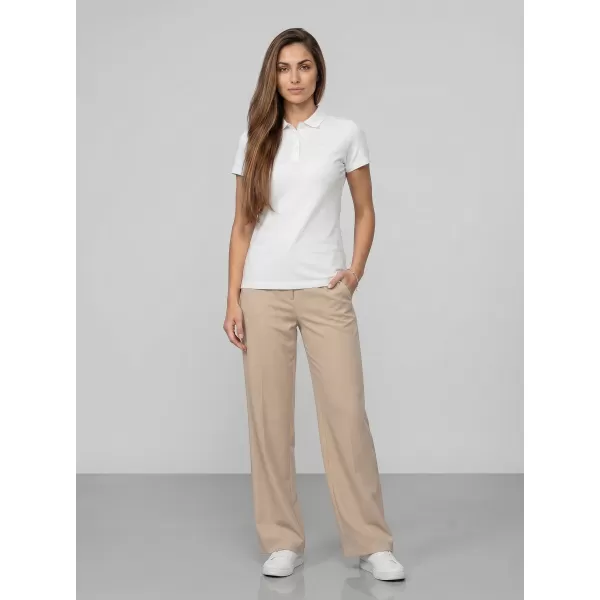  Dámské triko s límečkem 4F 4FWMM00TPTSF0768 WHITE 