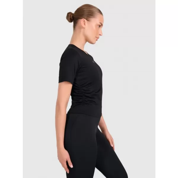  Dámské funkční triko 4F 4FWAW25TFLOF433 DEEP BLACK 