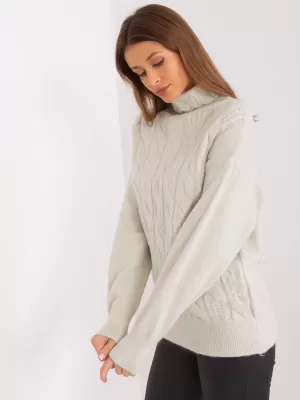 Dámský svetr WOOL FASHION ITALIA AT-SW-23401.97P PISTACHIO