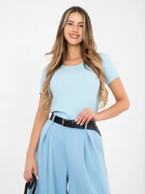 Dámské triko RUE PARIS RV-BZ-A1191.77 LIGHT BLUE