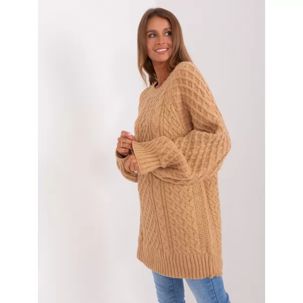  Dámský svetr WOOL FASHION ITALIA AT-SW-2367-2.64P CAMEL 