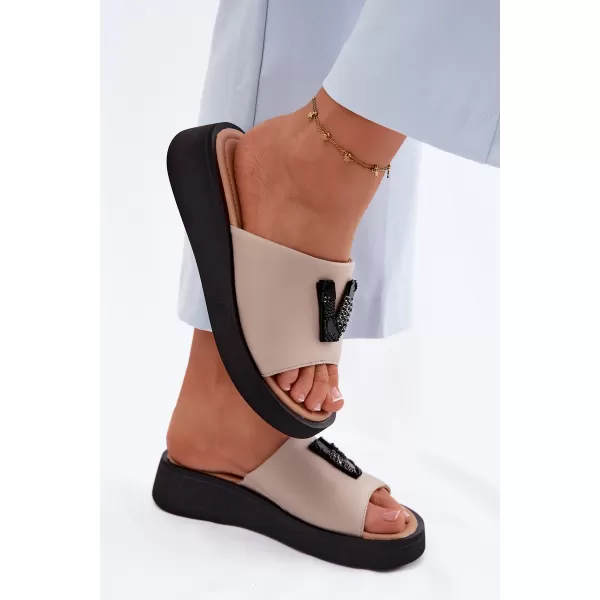  Dámské pantofle VINCEZA 66950 BEIGE 