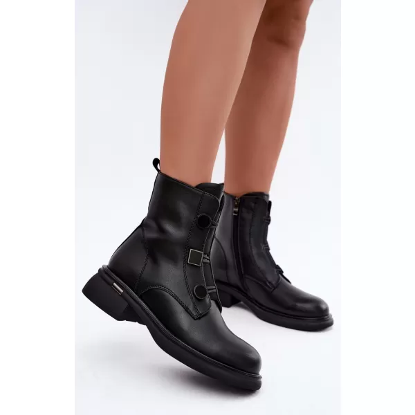  Dámské kotníkové boty D&A MK62-7030 BLACK 