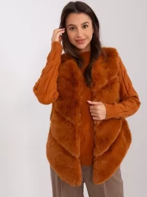 Dámská vesta WOOL FASHION ITALIA AT-KZ-2349.00P LIGHT BROWN