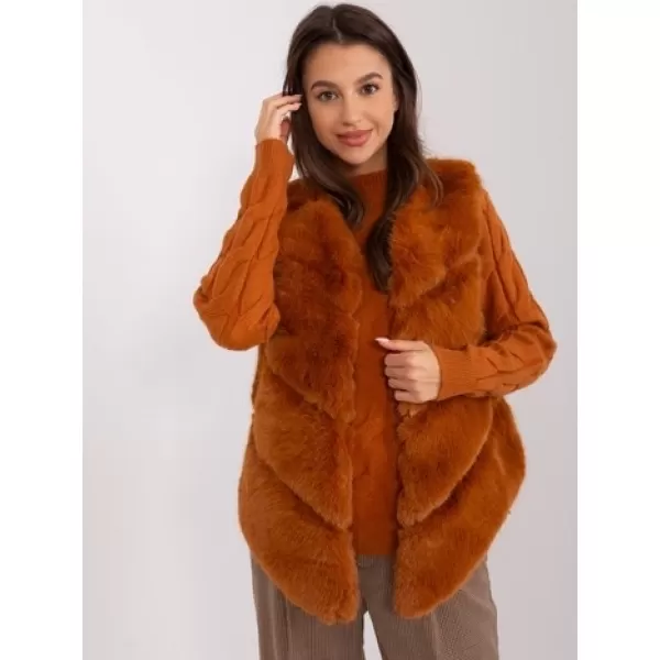 Dámská vesta WOOL FASHION ITALIA AT-KZ-2349.00P LIGHT BROWN 