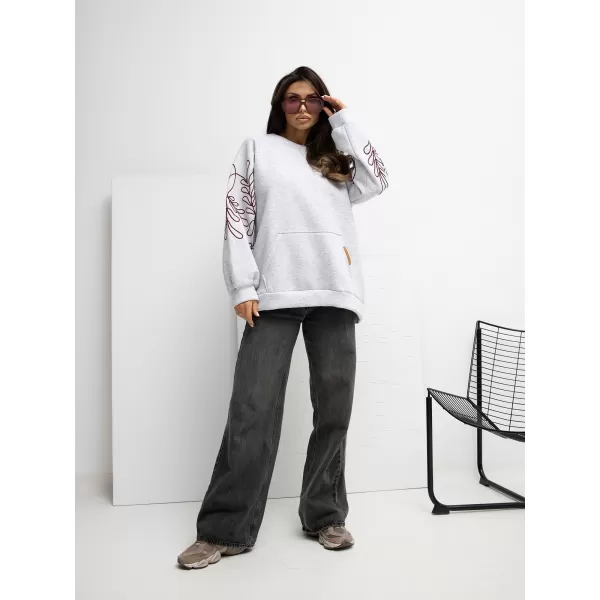  Dámská mikina RUE PARIS RV-BL-A1042.25 LIGHT GREY 