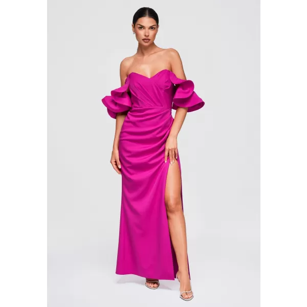  Dámské šaty LARICA LA-OM-DLR396 FUCHSIA 