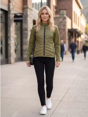 Dámská hybridní bunda MALFINI PREMIUM CROSS 556 AVOCADO GREEN