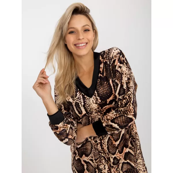  Dámská tunika RUE PARIS RP-TU-8189-4.09 BLACK AND BEIGE 