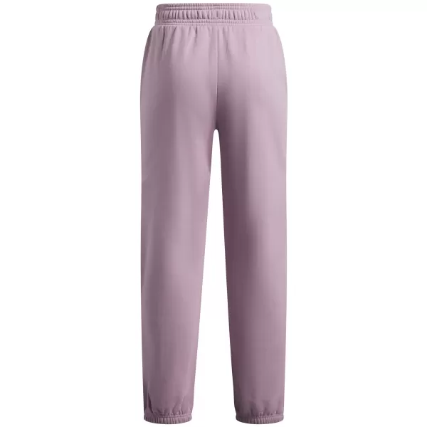  Dívčí tepláky UNDER ARMOUR G RIVAL FLEECE JOGGERS 6013481-698 RŮŽOVÁ 