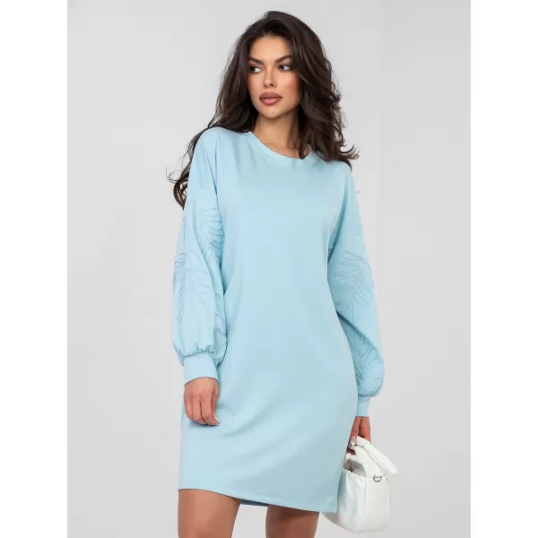  Dámské šaty RUE PARIS RV-SK-A1064.09 LIGHT BLUE 