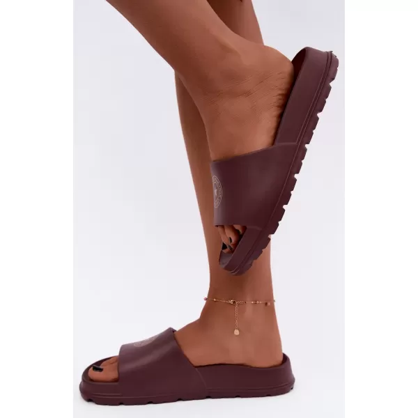  Dámské pantofle BIG STAR SHOES UU274075 VÍNOVÁ 