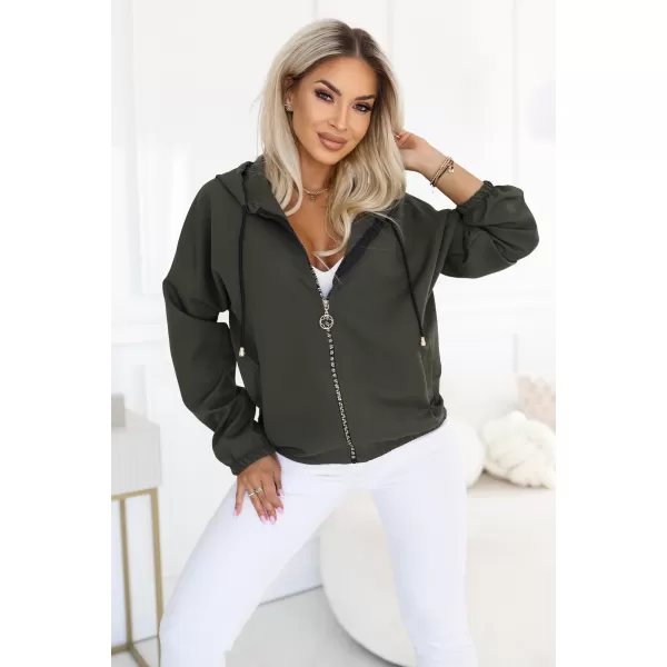  Dámská mikina NUMOCO 691-4 KHAKI 