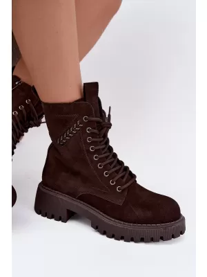 Dámské kotníkové boty D&A JC62-1035 BROWN